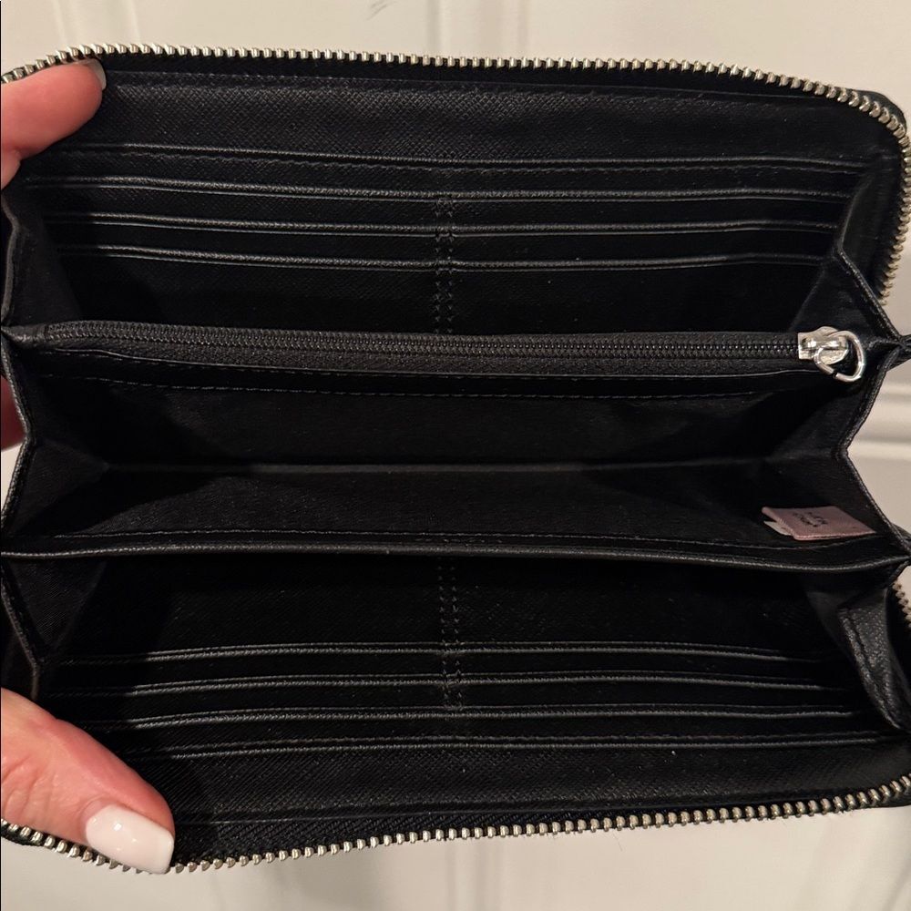 Coach Black Zip-Around Wallet - Picture 8 of 16